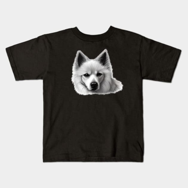 American Eskimo Dog Kids T-Shirt by KayBee Gift Shop